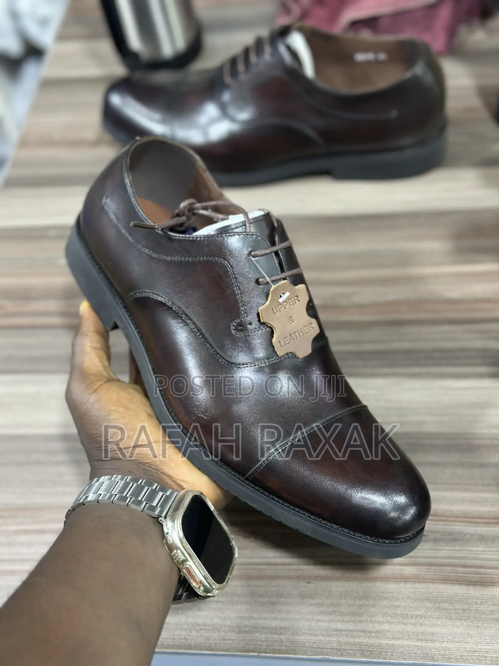 Original Men’S Dark Tan Franco Banetti Cap-toe Oxford Gentle Shoes