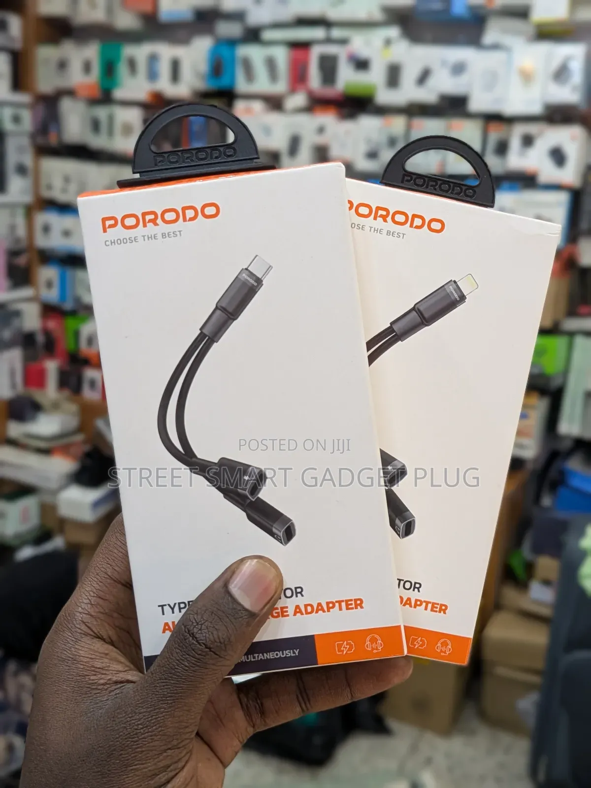 Porodo Type -C Connector Audio and Charge Adapter
