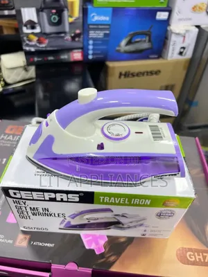 Geepas Travel Iron, 2years Warranty, Steam/Dry. Portable, Strong.