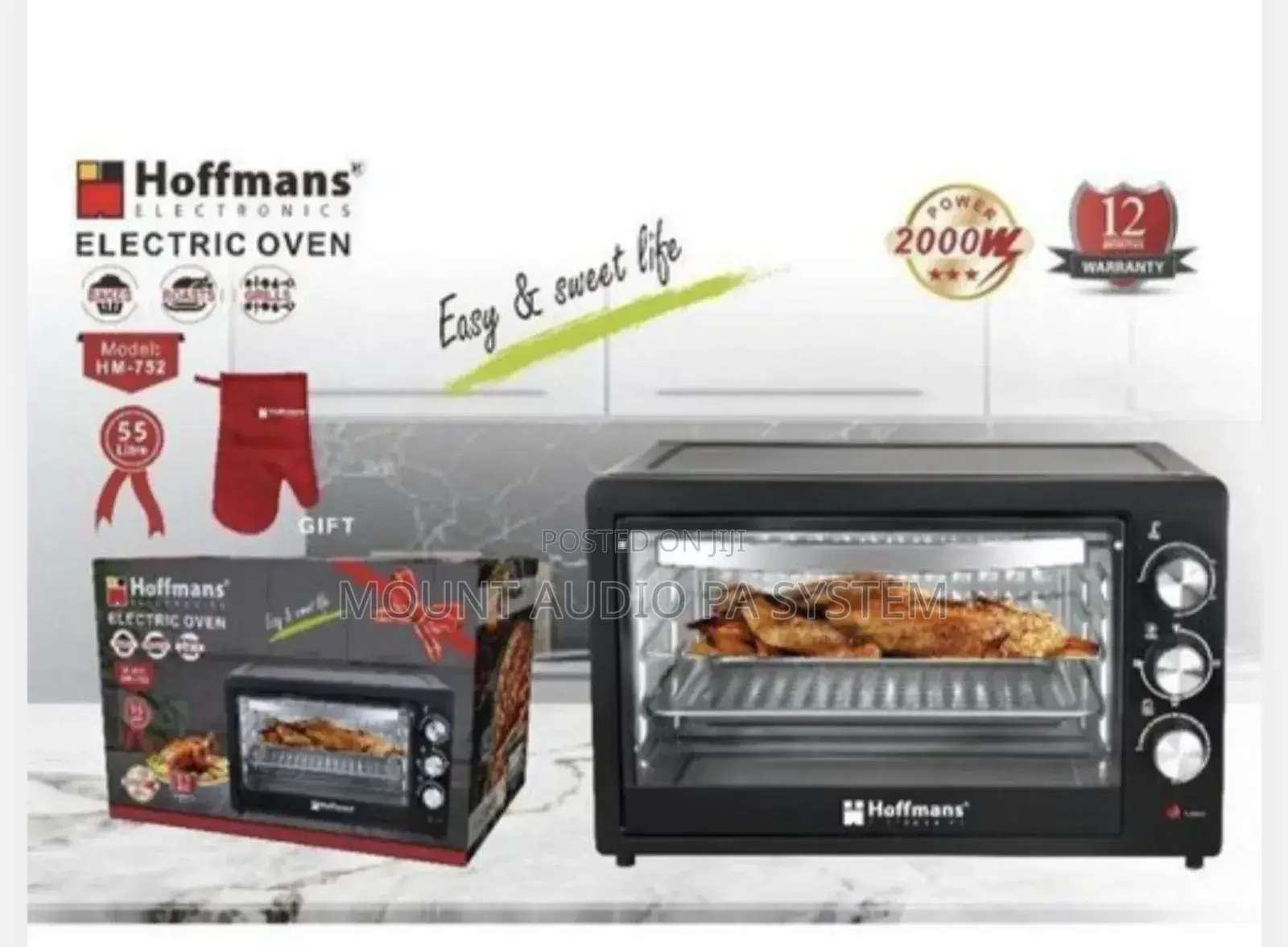 Hoffmans Oven 55l With Hot Plates