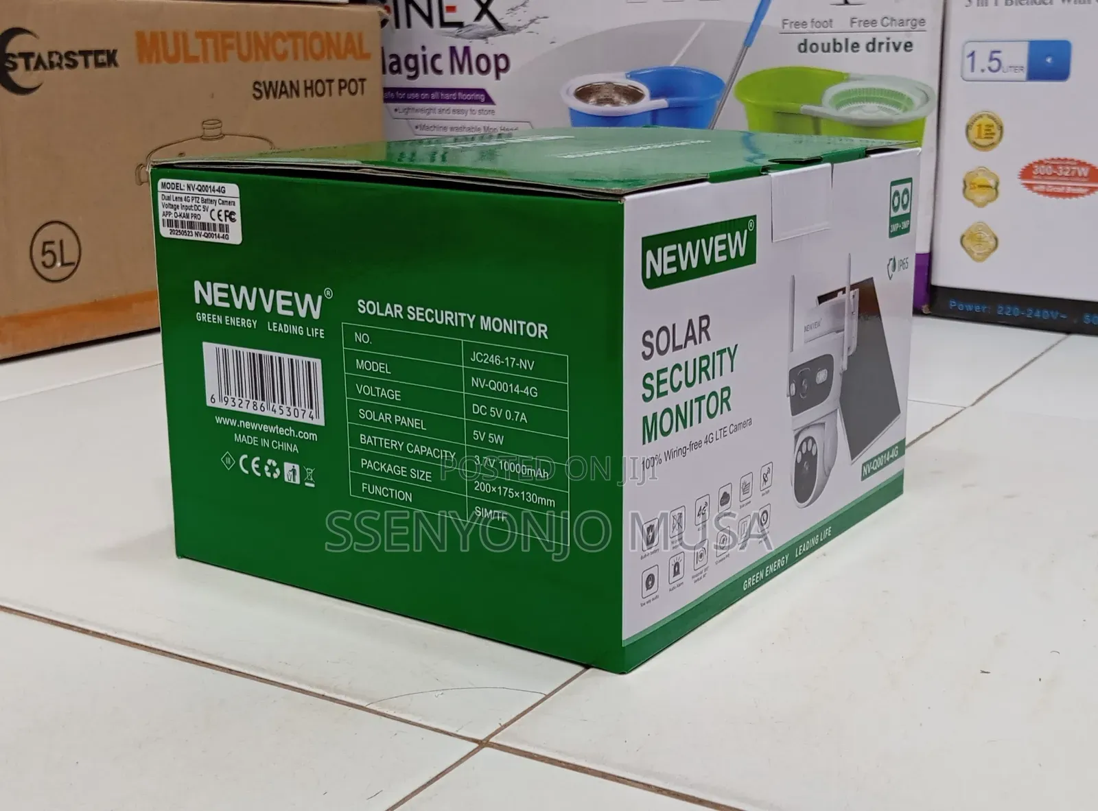 Newvew Jc246-17-Nv Solar Security Camera – 4g, 10000mah Battery, 5w
