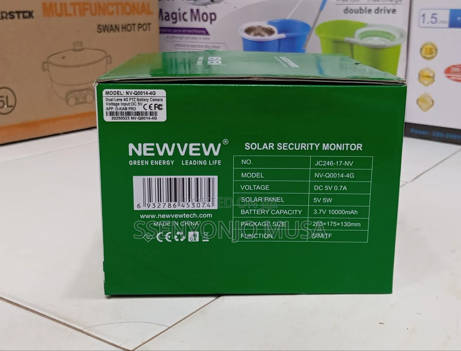Newvew Jc246-17-Nv Solar Security Camera – 4g, 10000mah Battery, 5w