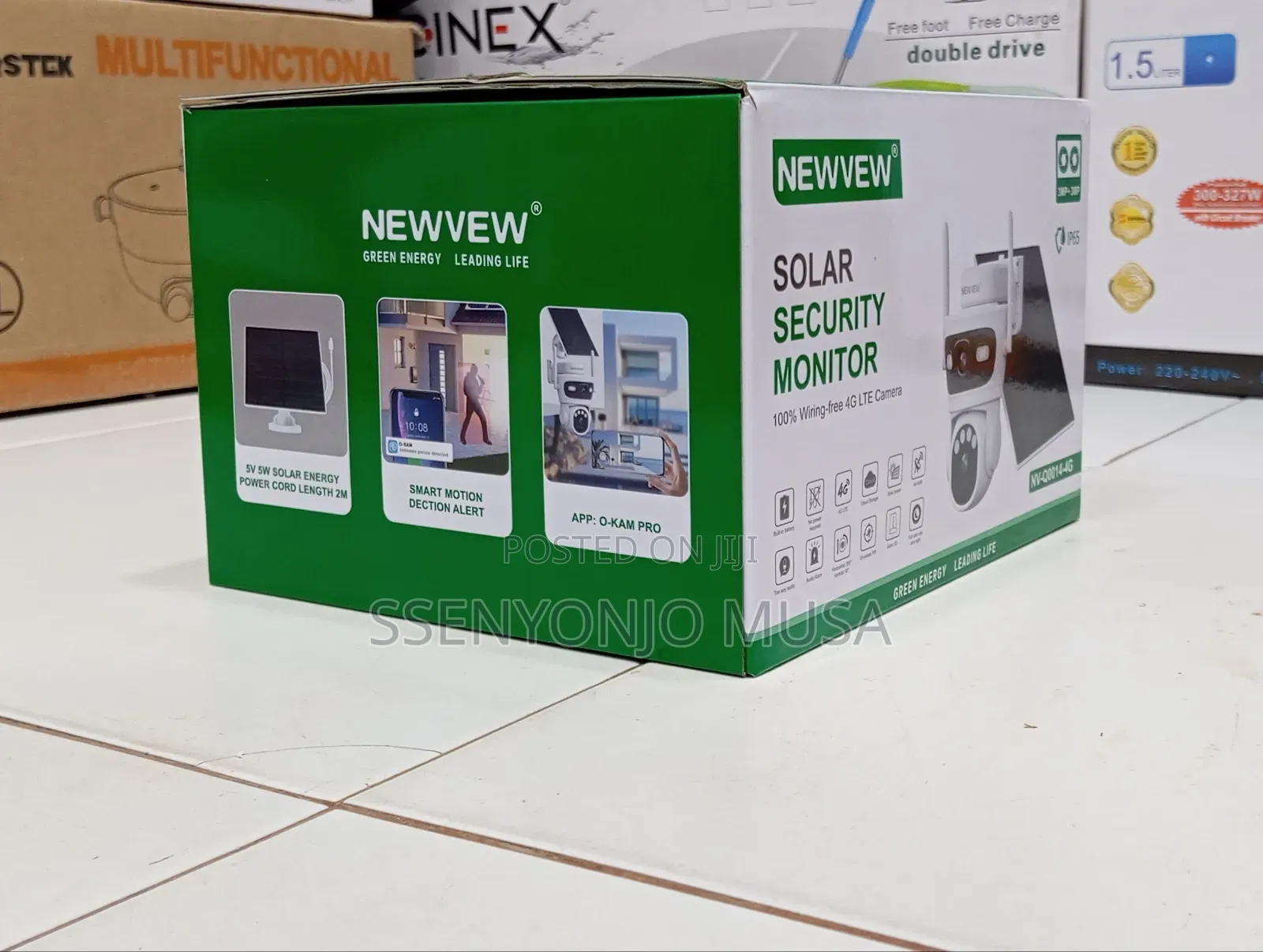 Newvew Jc246-17-Nv Solar Security Camera – 4g, 10000mah Battery, 5w