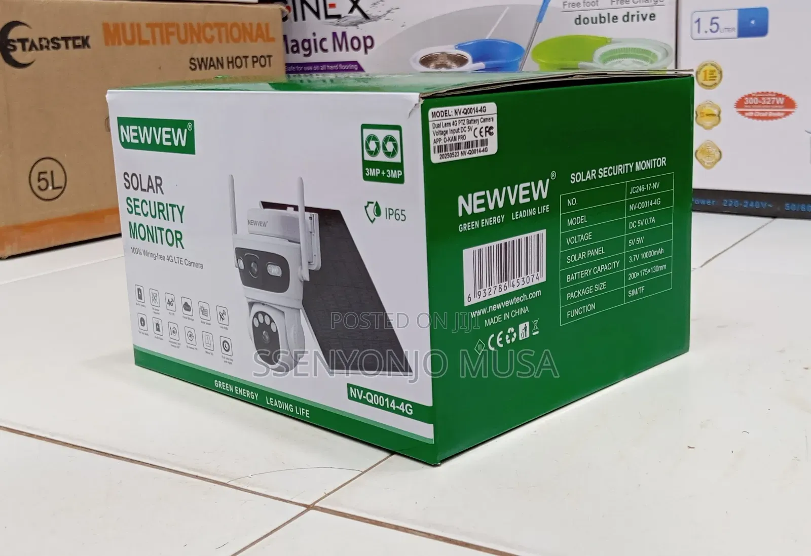 Newvew Jc246-17-Nv Solar Security Camera – 4g, 10000mah Battery, 5w