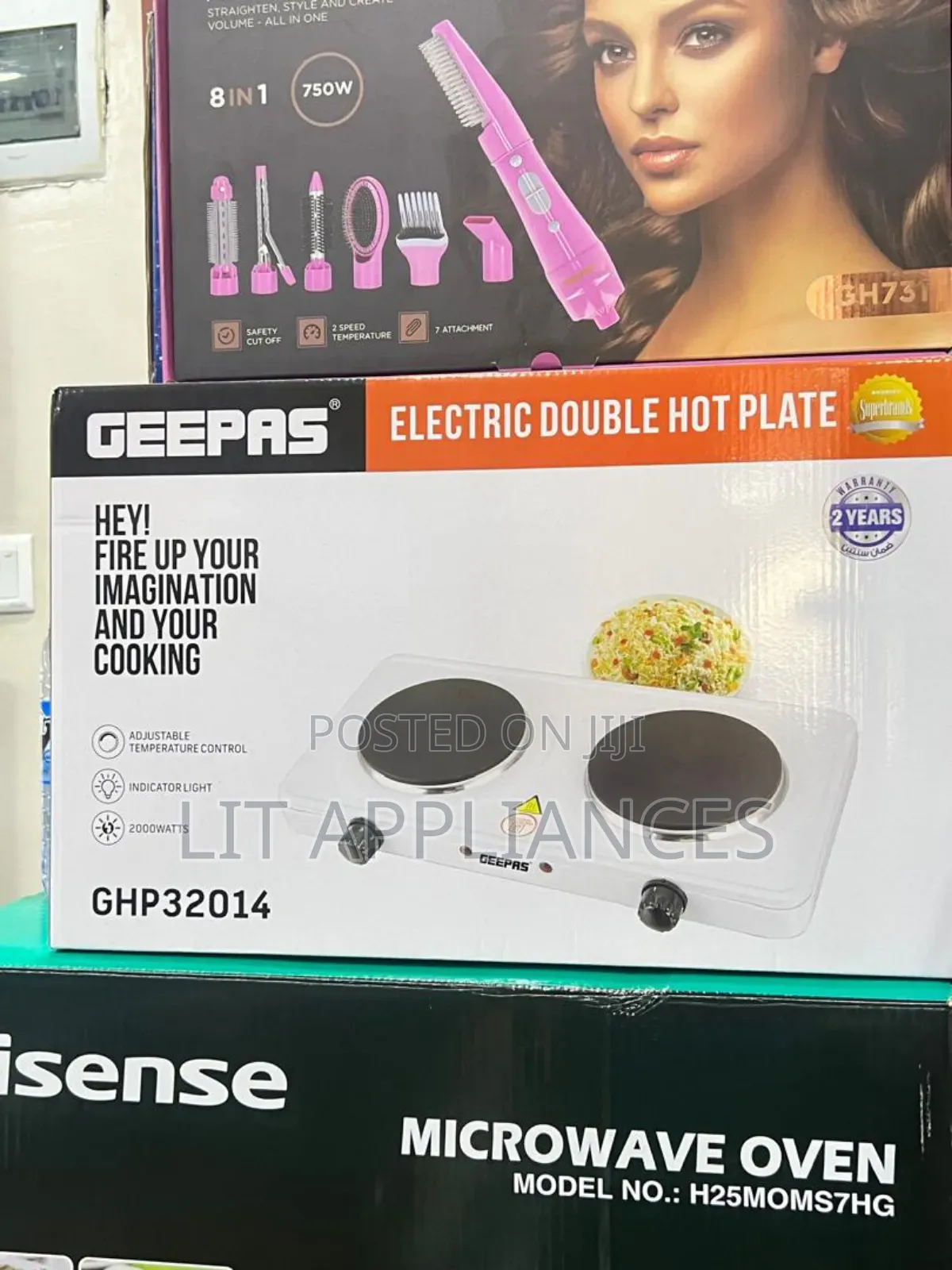 Geepas Double Hot Plate Ghp32014, 2years Warranty.