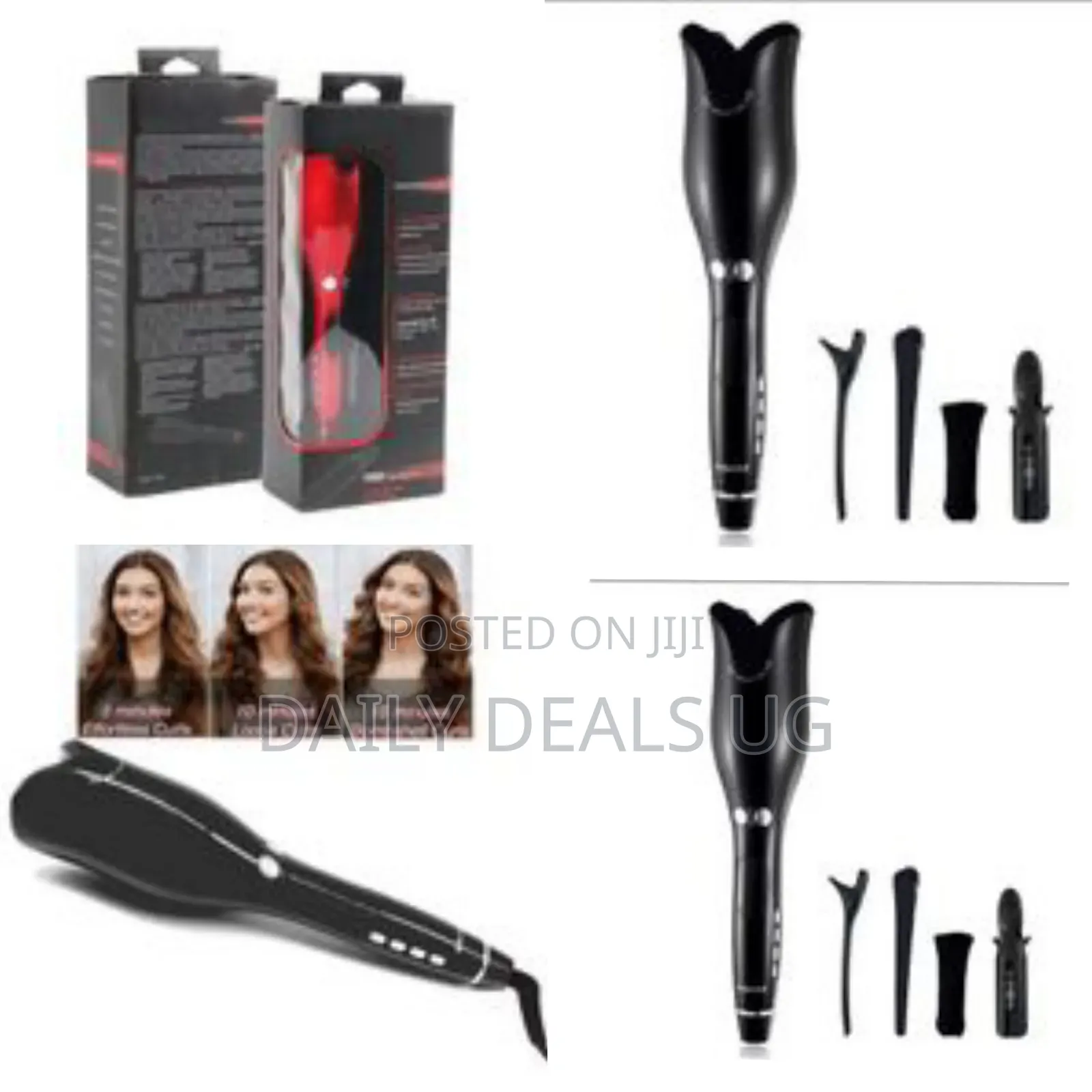 Umate Air Spin Curl/Ceramic Rotating Curler - Black