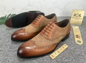 Original Men’S Renato Castello Wingtip Suede/Leather Oxfords