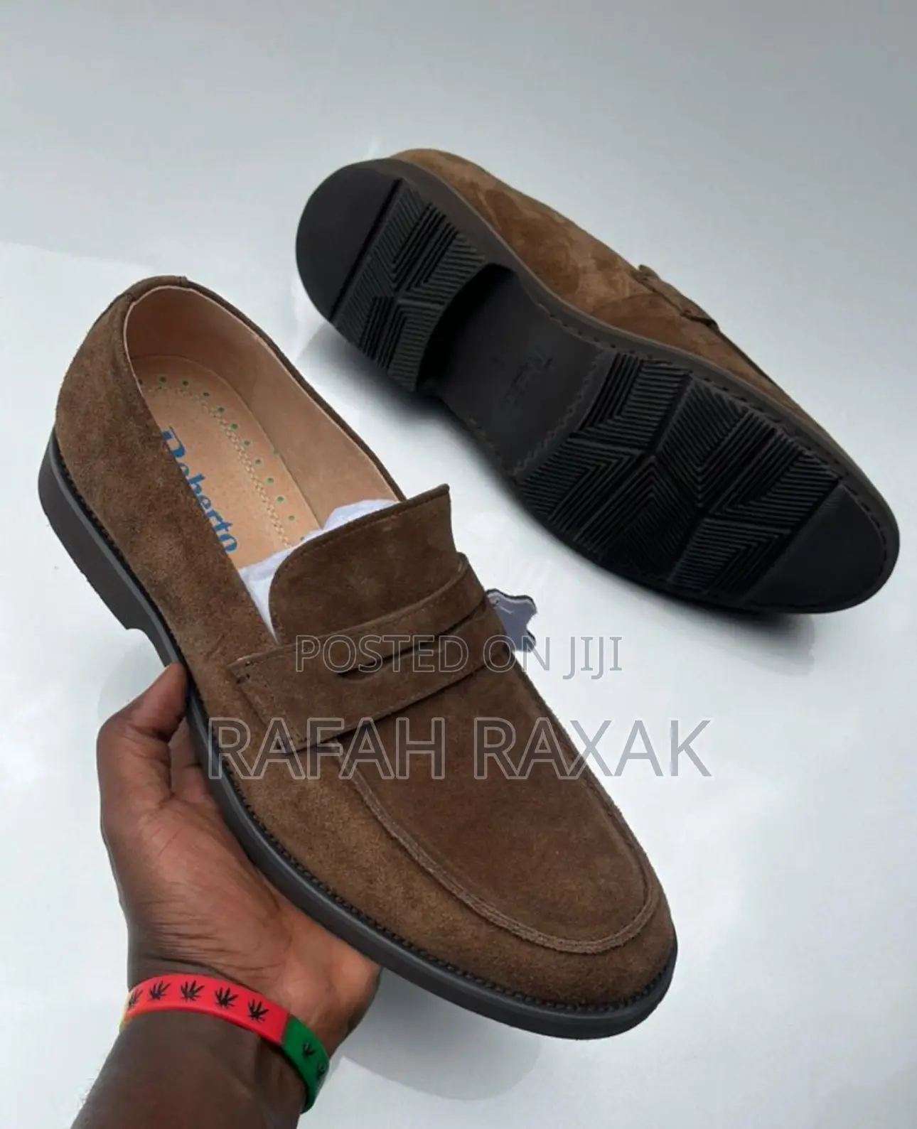 Original Men’S Coffee Brown Roberto Venuti Suede Loafers