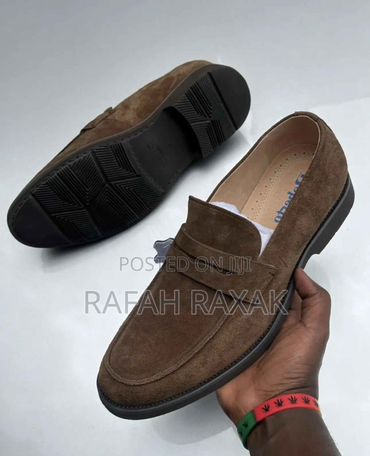Original Men’S Coffee Brown Roberto Venuti Suede Loafers