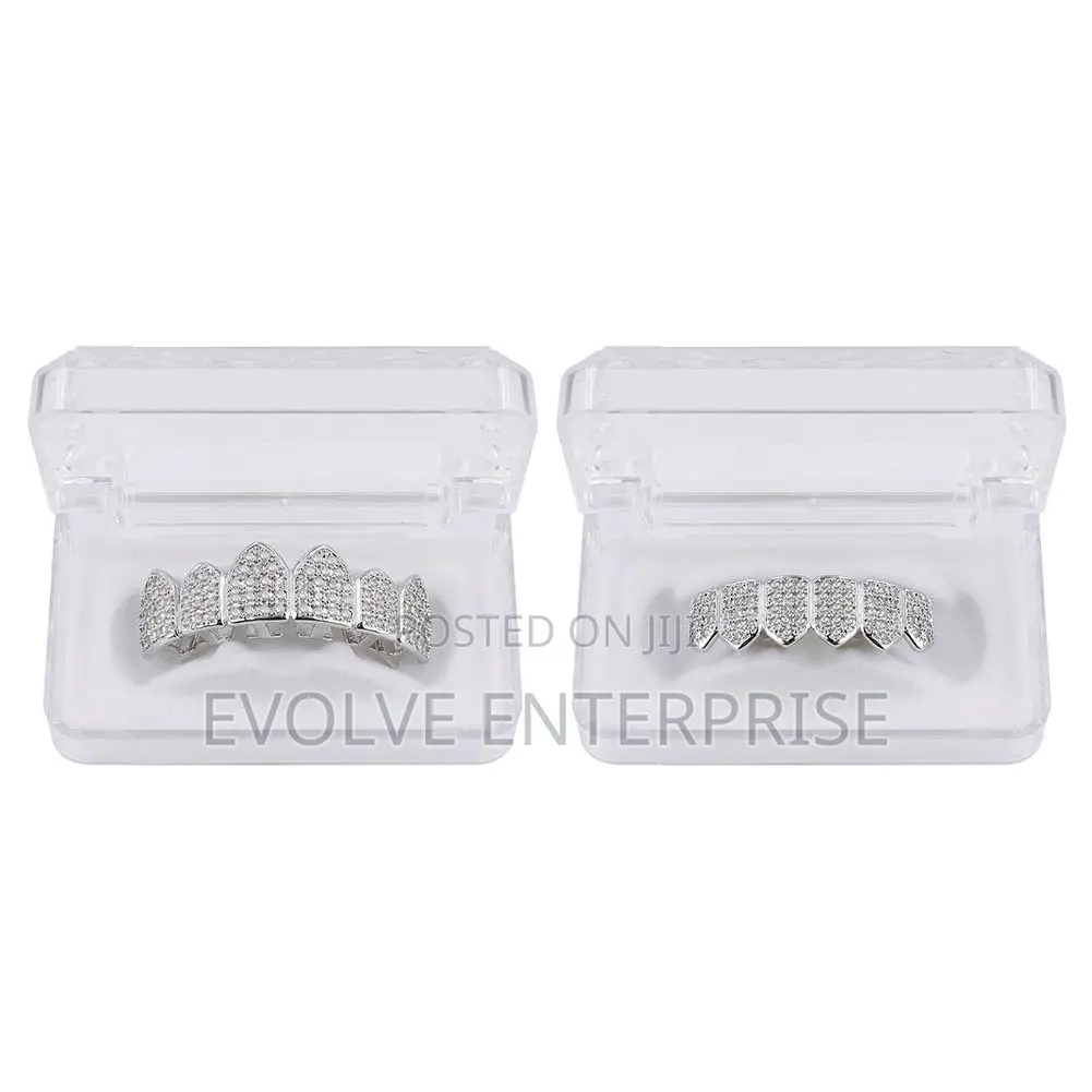 Empire Iced Out Diamond Teeth Grillz for Men Women