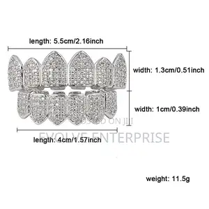 Empire Iced Out Diamond Teeth Grillz for Men Women
