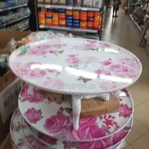 Round Melamine Table With Short Stands
