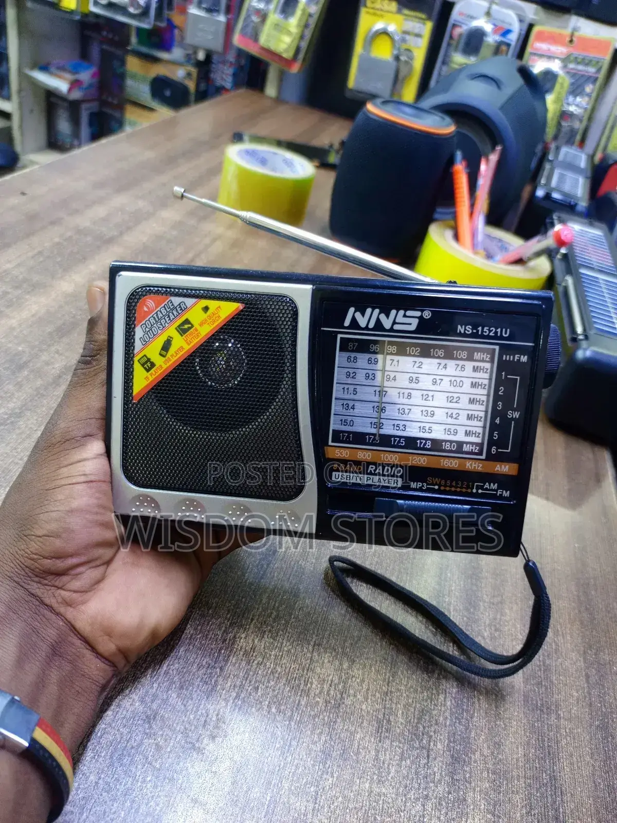 Portable NNS Ns-1521u 8-Band Radio and Music Player.