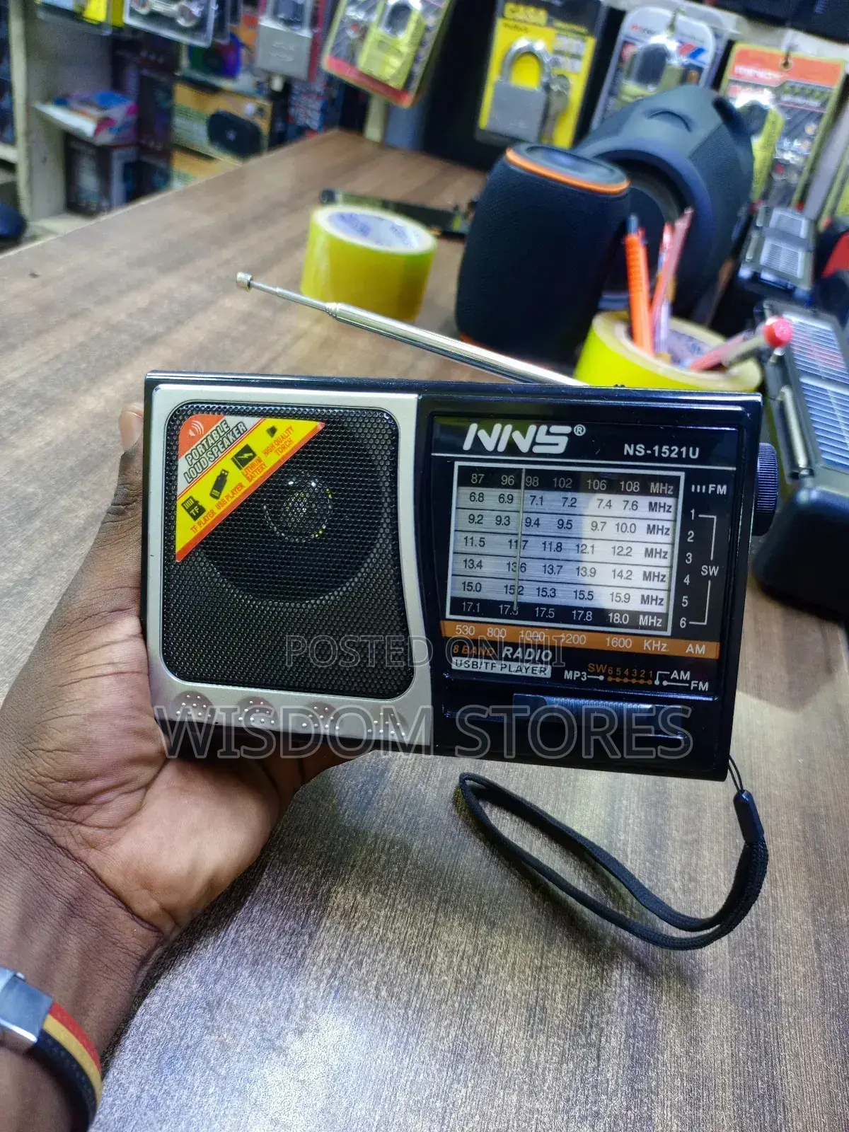 Portable NNS Ns-1521u 8-Band Radio and Music Player.