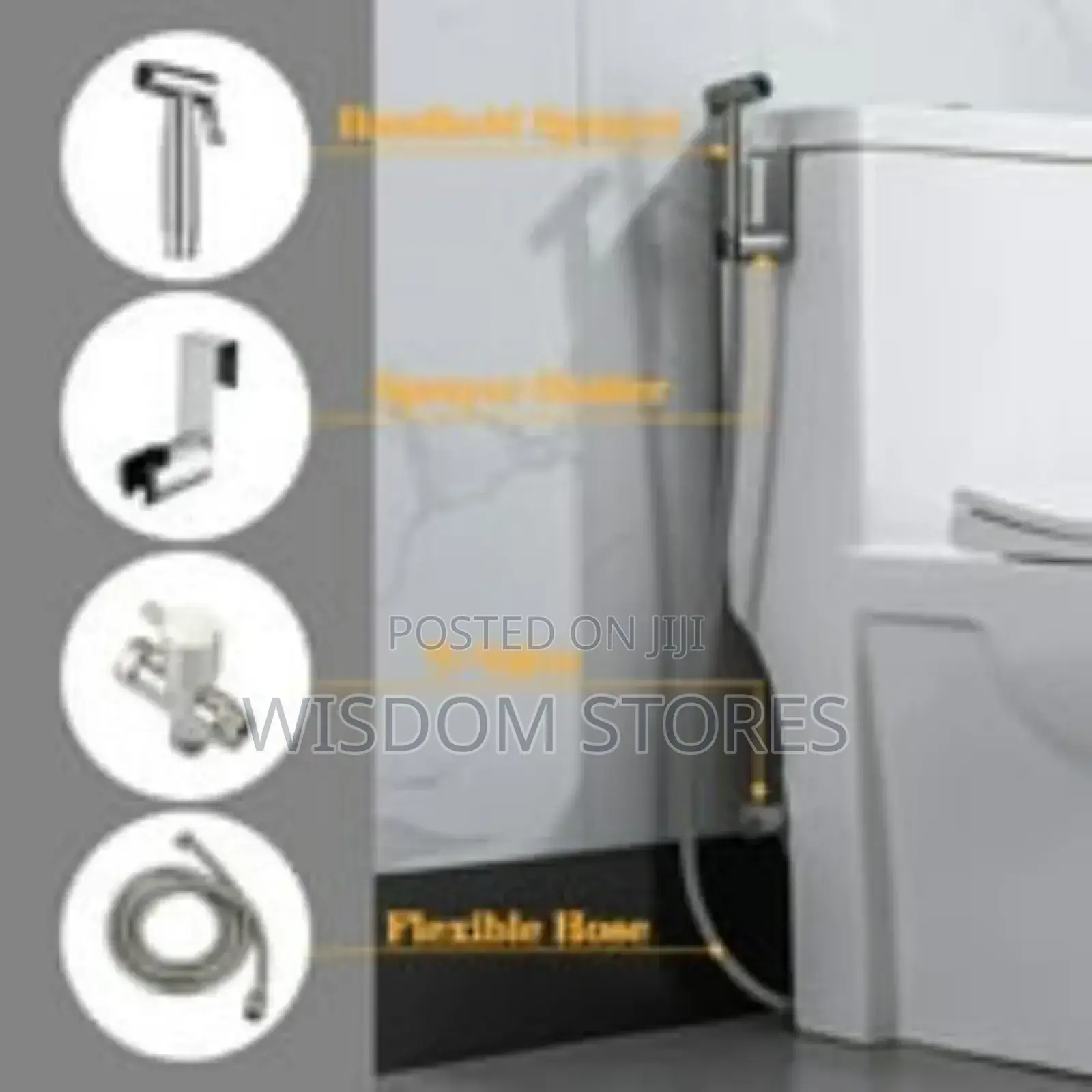 Stainless Steel Handheld Bidet Spray Shower Head for Toilet