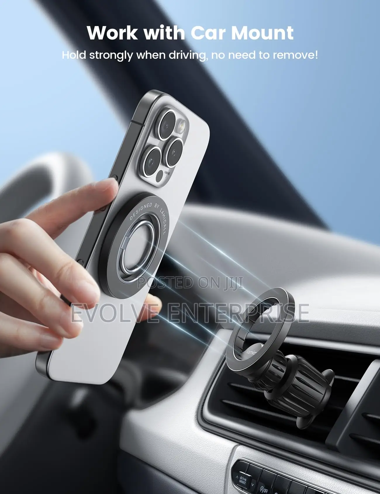 Magnet Finger Ring Holder Grip Stand