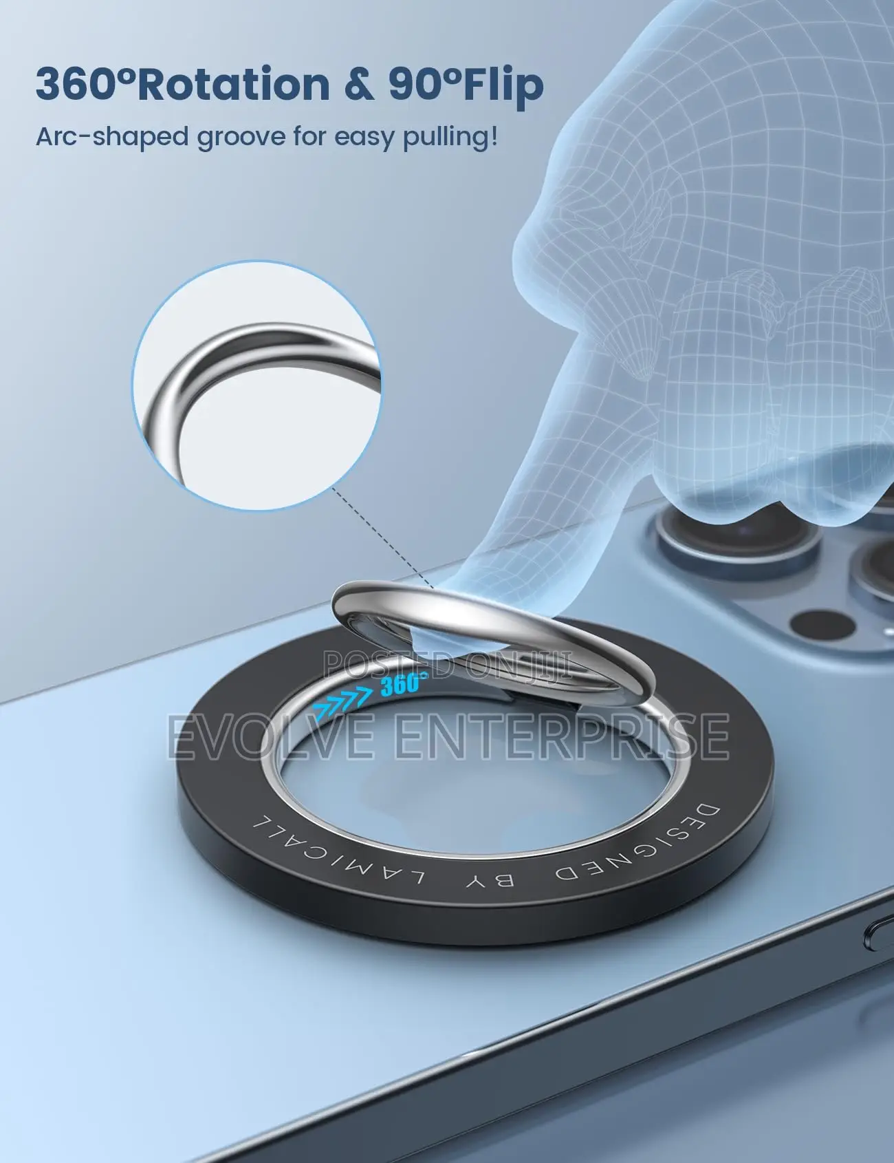 Magnet Finger Ring Holder Grip Stand
