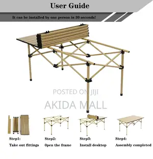 Portable, Foldable Aluminum Camping or Picnic Table.