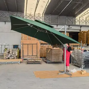 3x3mtrs Roman Garden Parasol Cantilever Umbrella Can Spin Rotate 3600