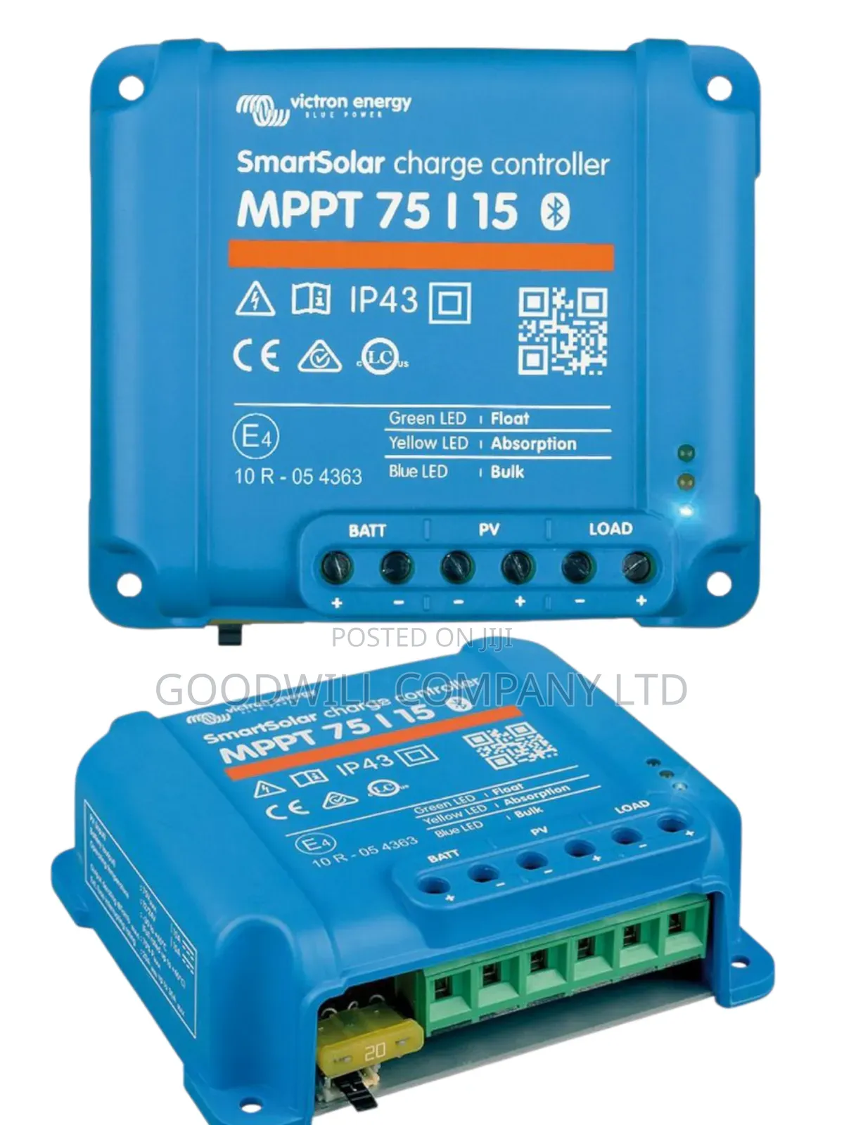 15a Victron Smart Solar MPPT 75/15 Green Energy Model