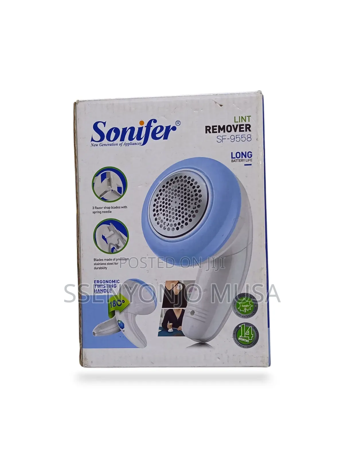 Sonifer Electric Lint Remover Brush With Long Handle Led Display