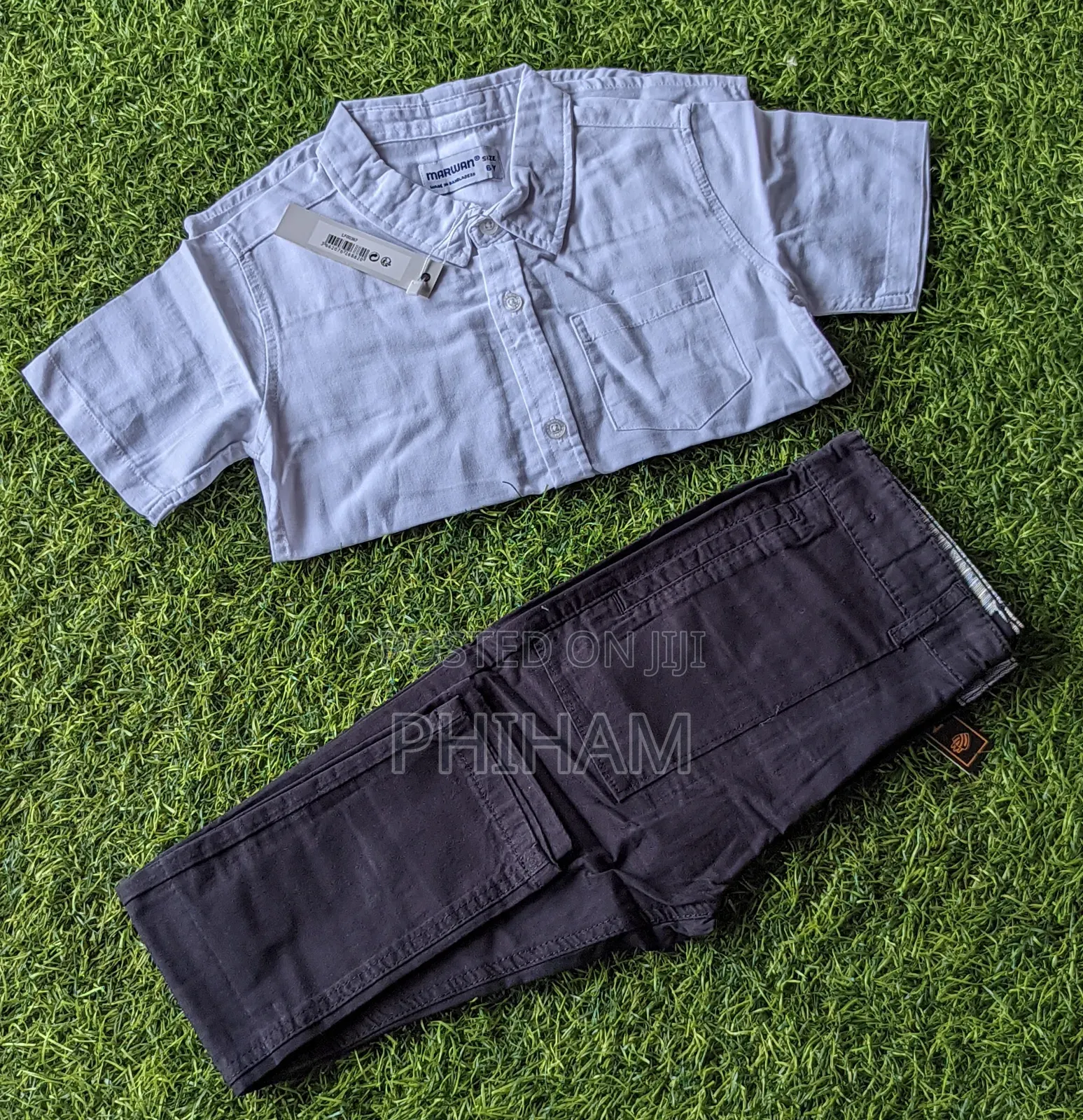 White Shirt and Black Trouser for Kids