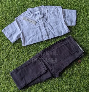 White Shirt and Black Trouser for Kids