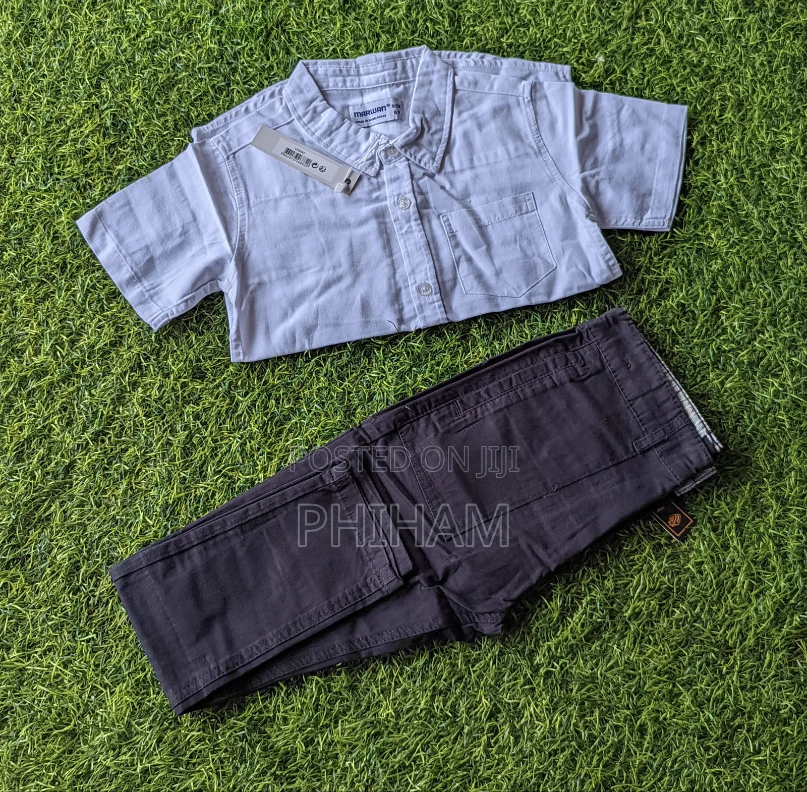 White Shirt and Black Trouser for Kids