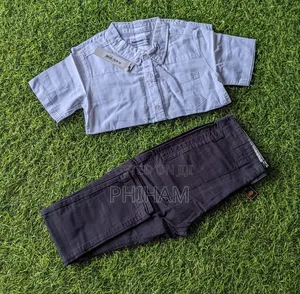 White Shirt and Black Trouser for Kids