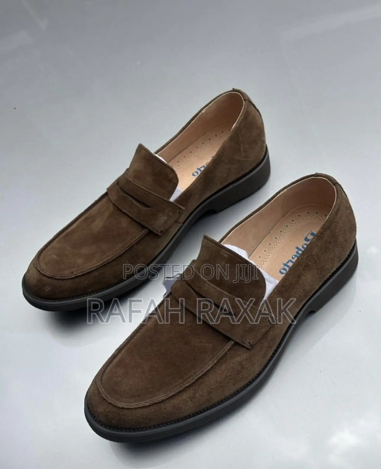 Men’S Roberto Venuti Brown Suede Loafers
