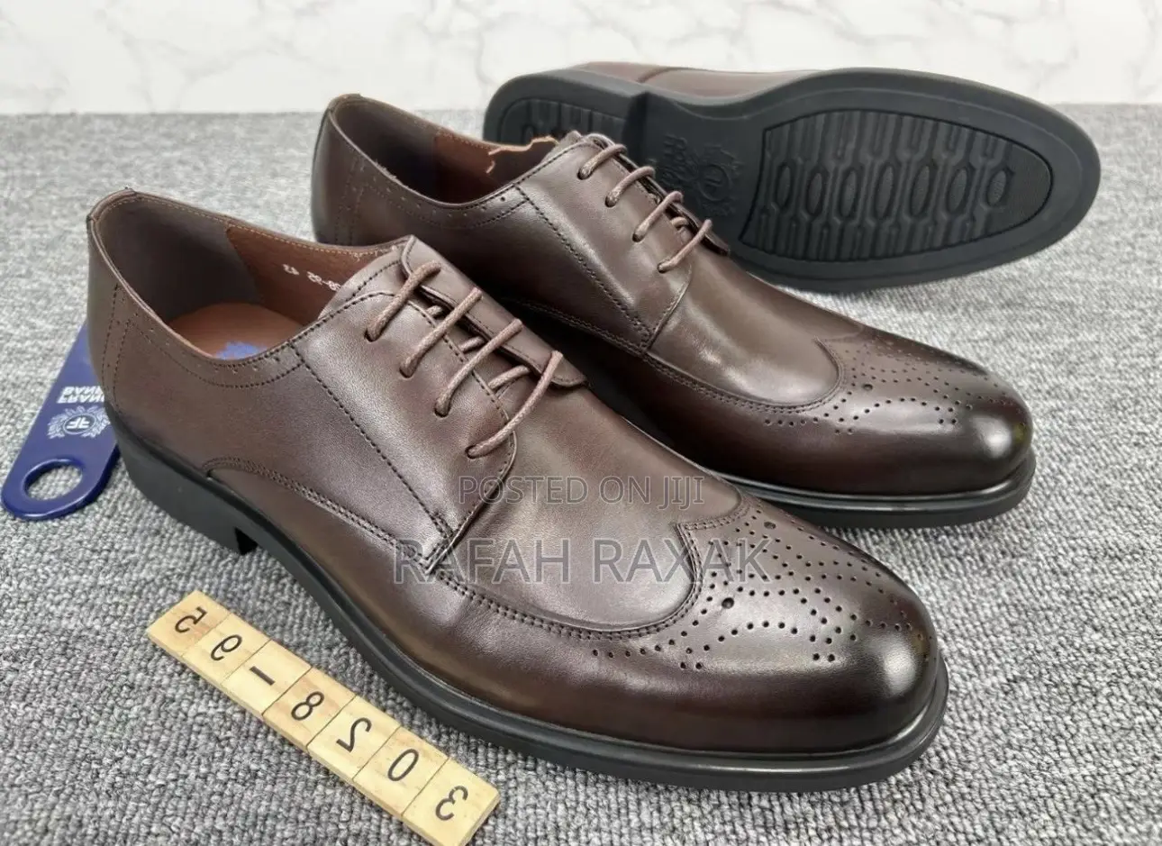Men’S Dark Tan Franco Banetti Formal Gentle Oxford Shoes