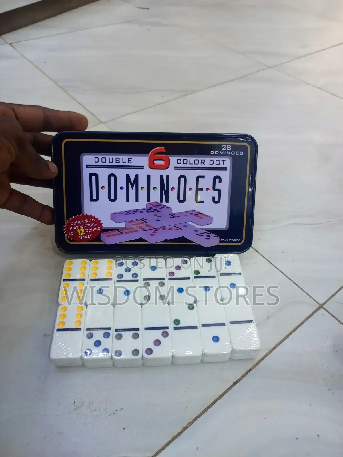 Double 6 Color Dot Dominoes.