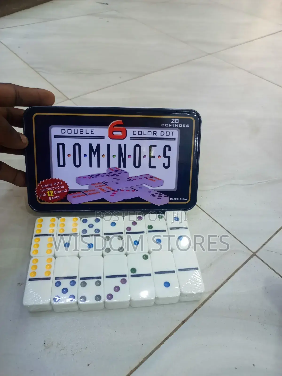 Double 6 Color Dot Dominoes.