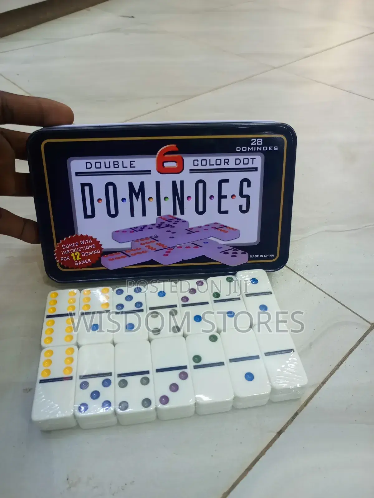 Double 6 Color Dot Dominoes.
