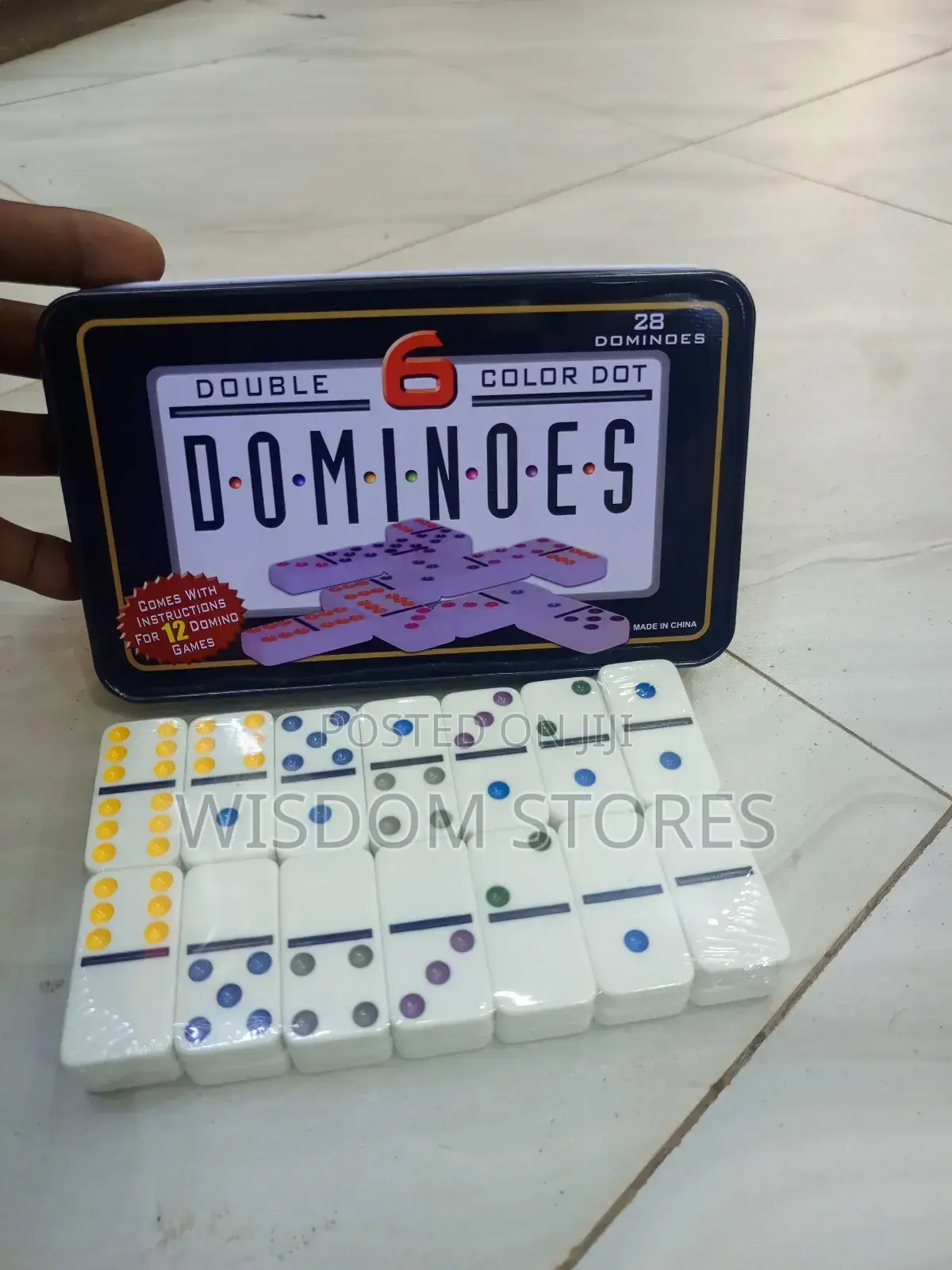 Double 6 Color Dot Dominoes.