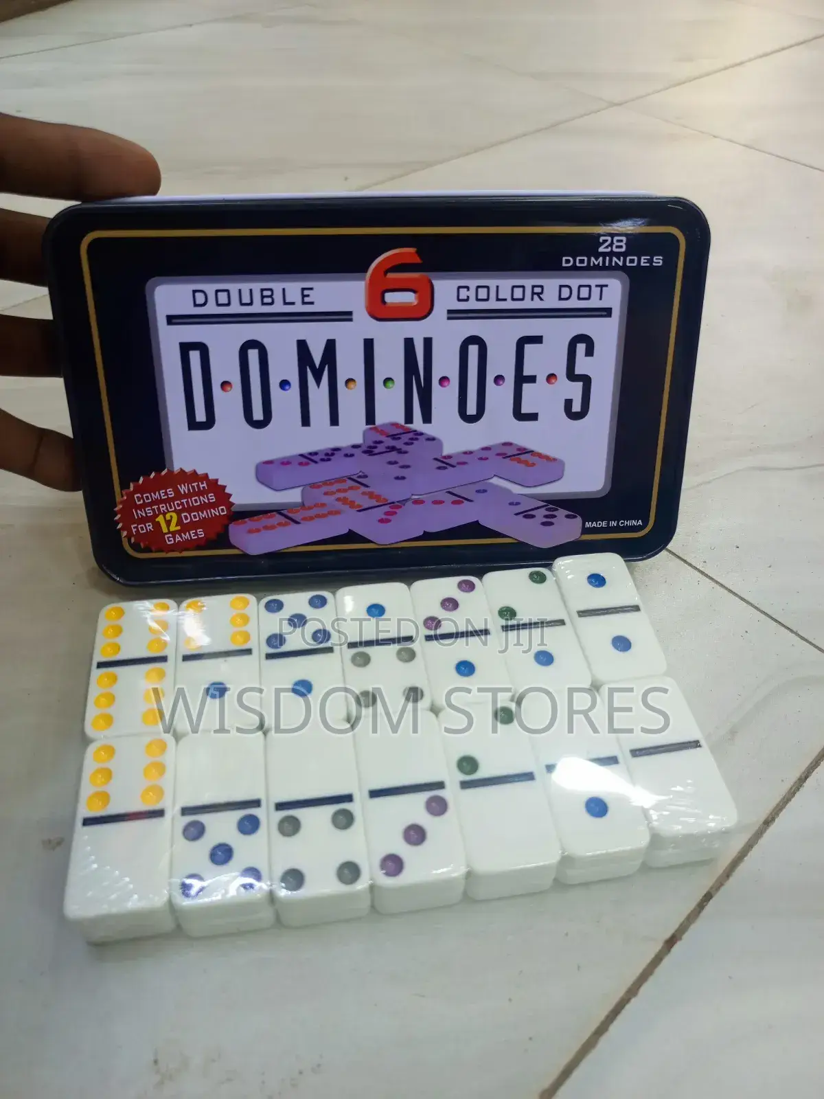 Double 6 Color Dot Dominoes.
