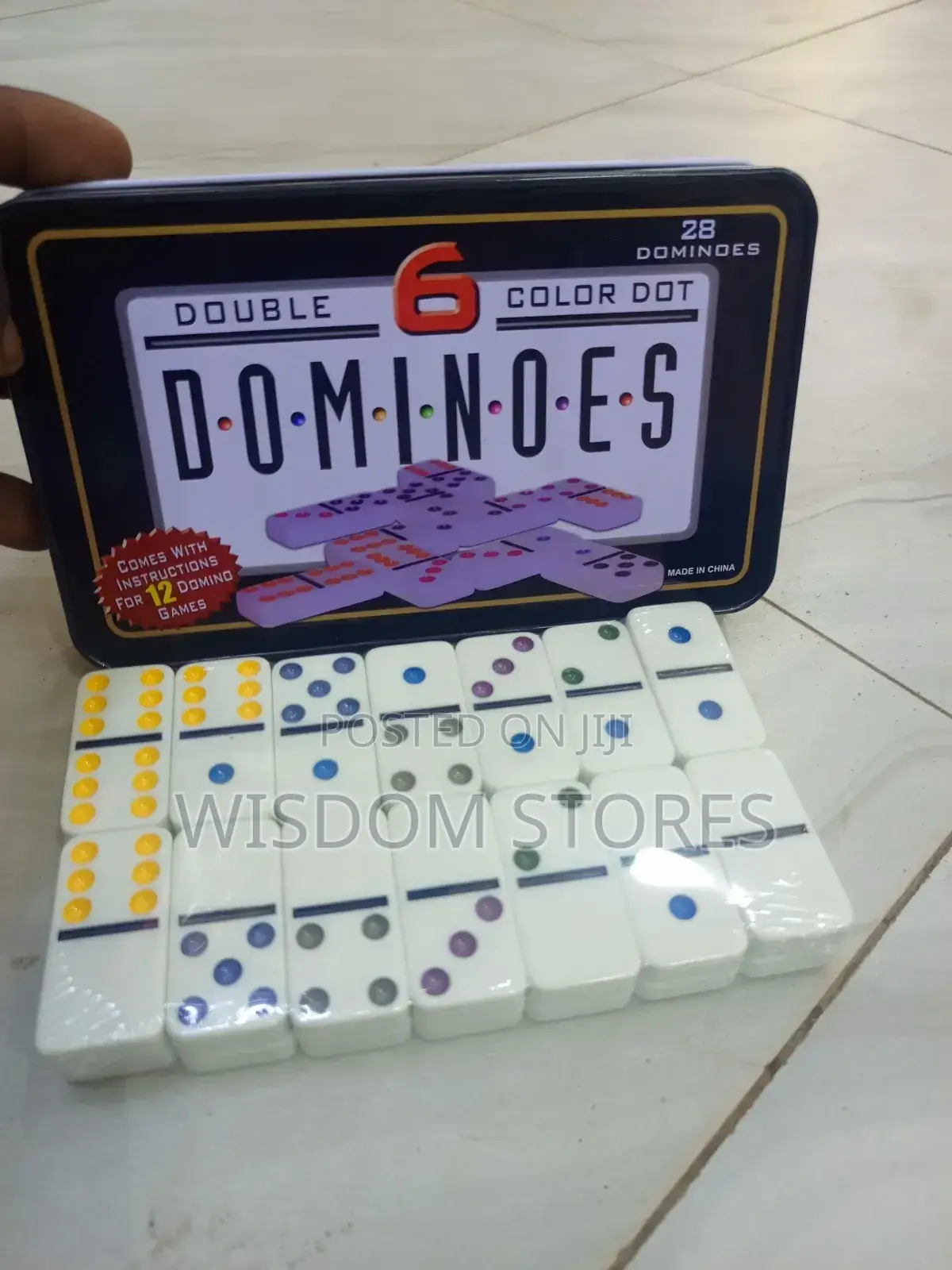 Double 6 Color Dot Dominoes.
