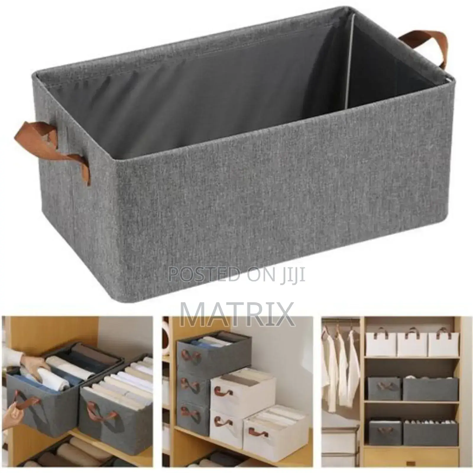 1 Pc Fabric Rectangle Storage Baskets Wardrobe Organizer