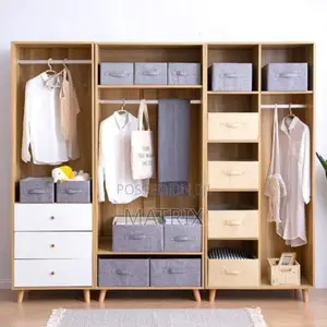1 Pc Fabric Rectangle Storage Baskets Wardrobe Organizer