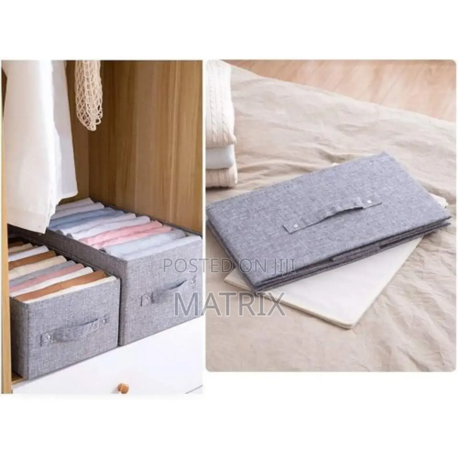 1 Pc Fabric Rectangle Storage Baskets Wardrobe Organizer