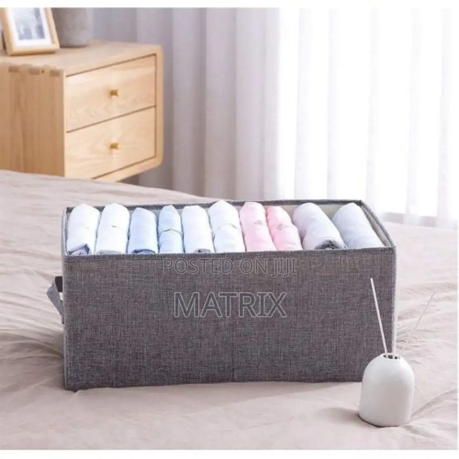 1 Pc Fabric Rectangle Storage Baskets Wardrobe Organizer