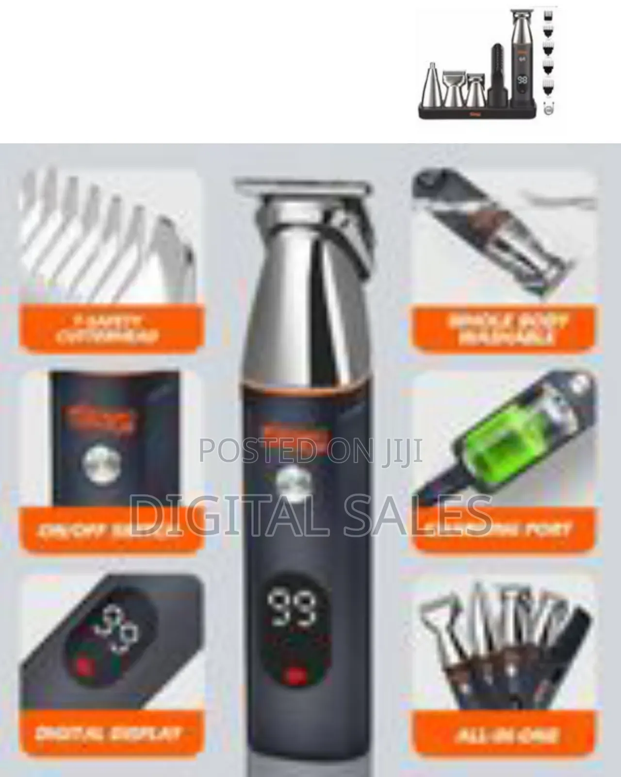 DSP 5-in-1 Professional Rechargeable Ipx6 Beard Trimmer Body Grooming