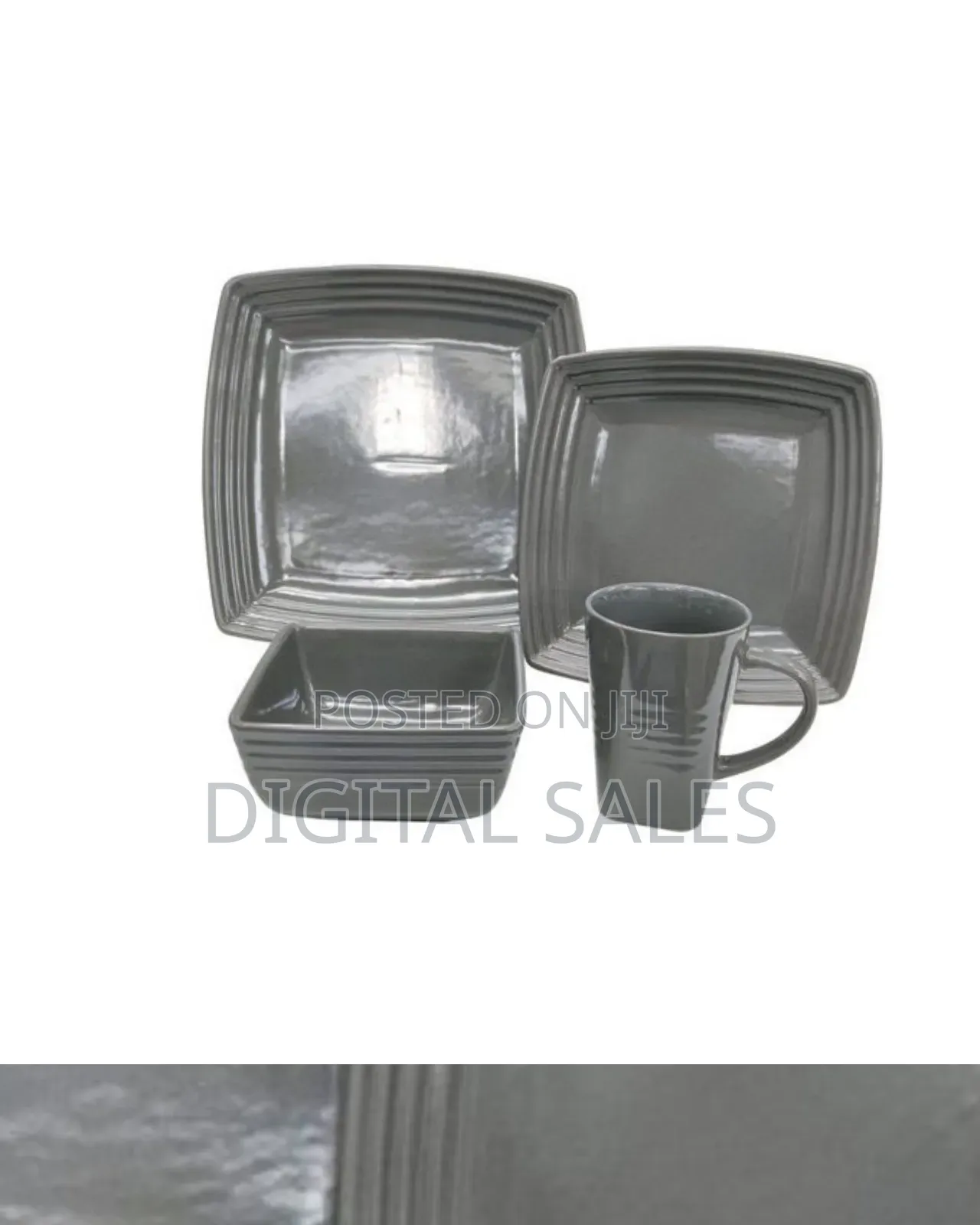 16-Piece Ceramic Squre Stoneware Dinner