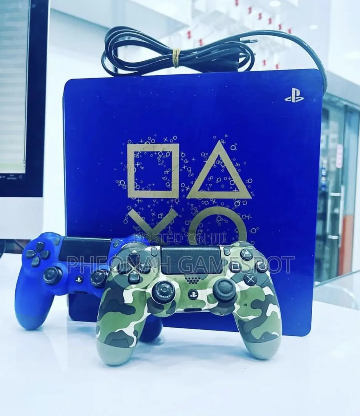 Ps4 Slim Console, 2 Controllers, 20 Fun Games Installed Instantly.