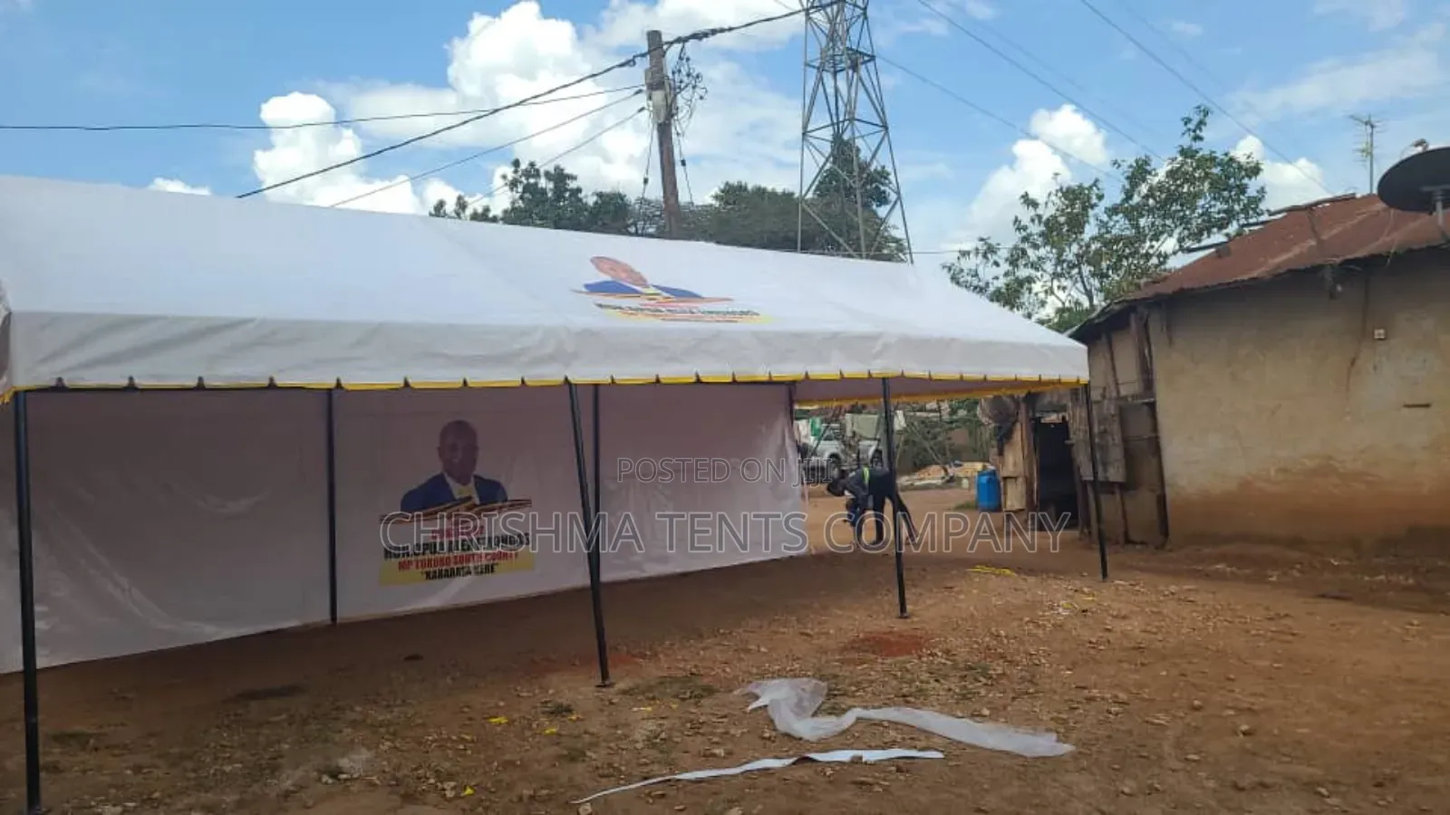 Well Branded Ordinary 100seater Tent With One Side Cover