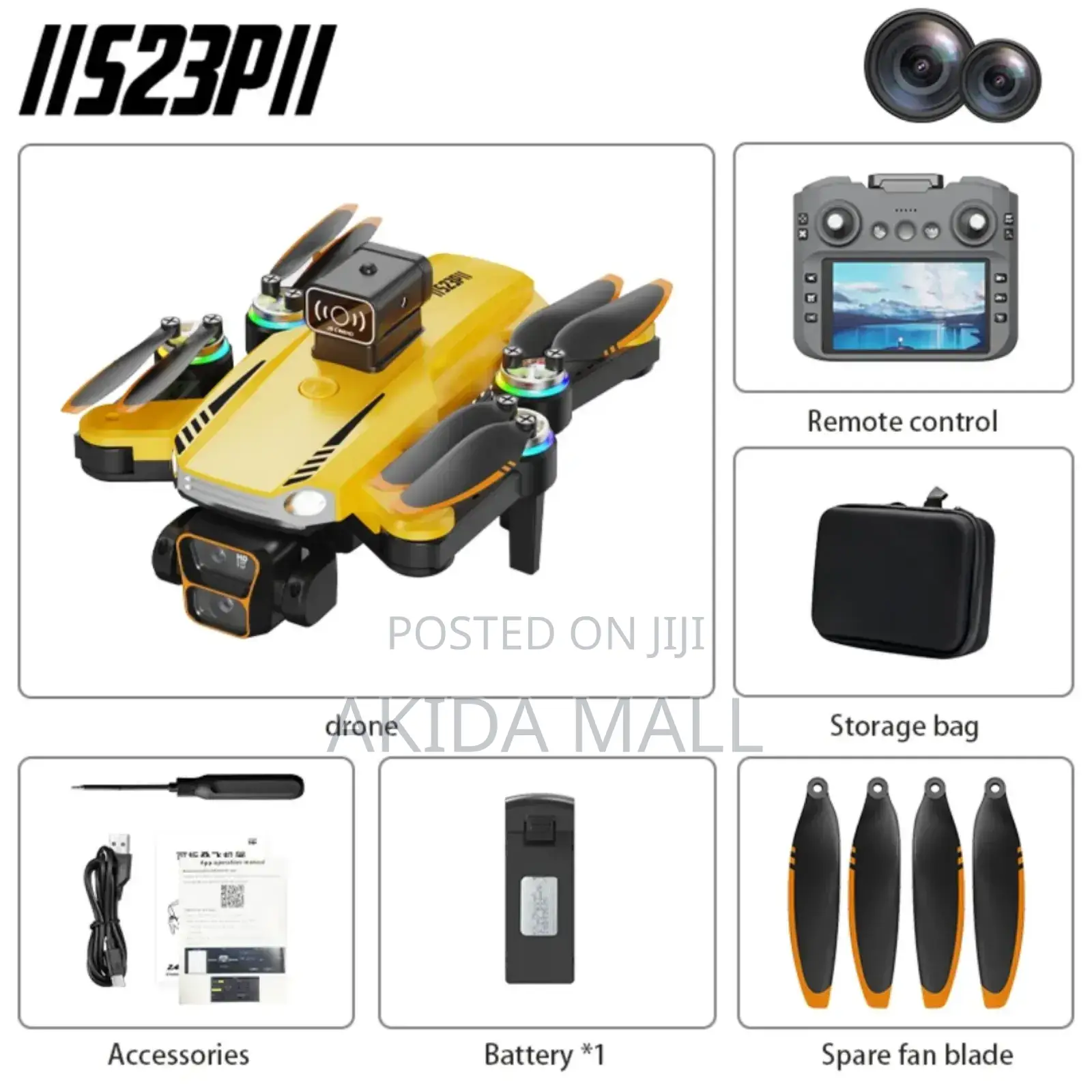 M5 Professional Mini Foldable Drone and Its Rc Remote Controller