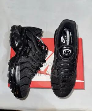 New Nike Air Max Plus Tripple Black Sneakers In Stock