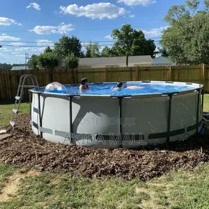 3.7m Diameter Intex Prism Frame Above-Ground Family Swimming Pool Set