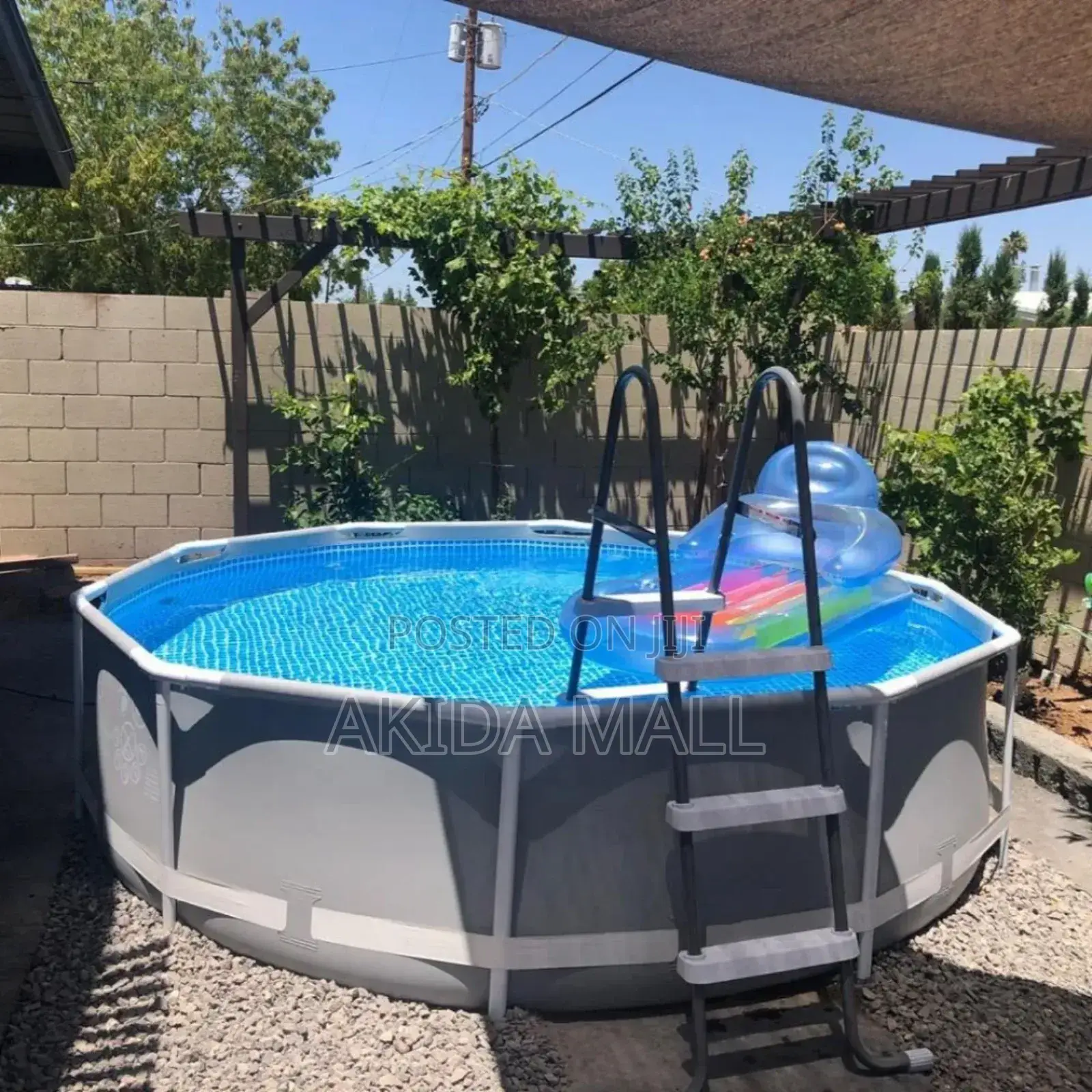 3.7m Diameter Intex Prism Frame Above-Ground Family Swimming Pool Set