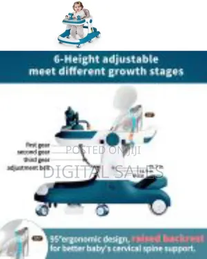 Baby Walker With Wheels,3 in 1 Learning Walker, Seat or Push Behind, I